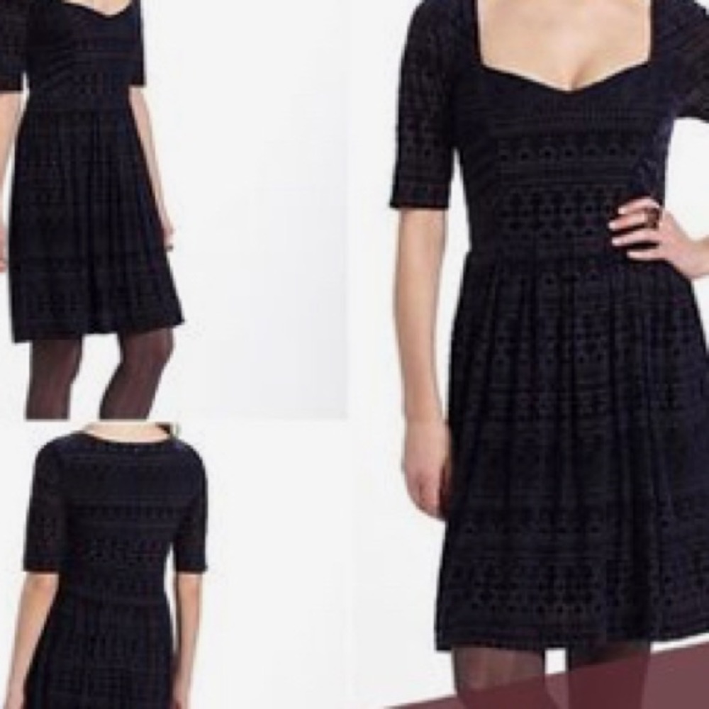 COPY - Anthropologie Meadow Rue Velvet Geo Dress